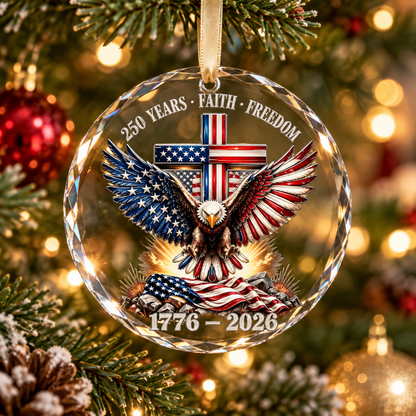 250 Anniversary Christmas Ornament-Glass  250 Anniversary USA Merchandise