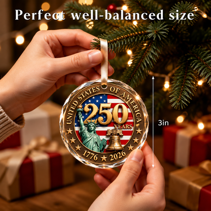 America 250th Christmas Statue of Liberty Ornament