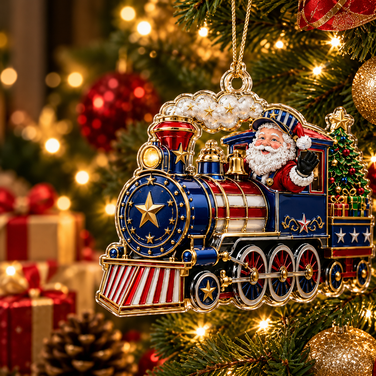 250th Anniversary Christmas Acrylic Ornament Patriotic