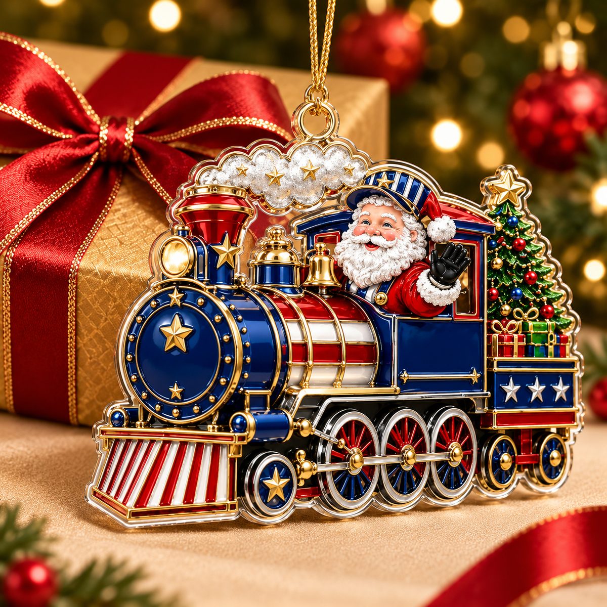 250th Anniversary Christmas Ornament Santa Train