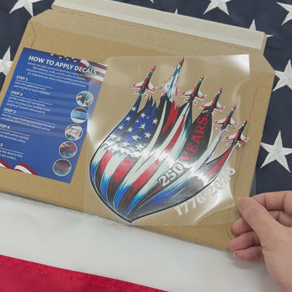 🔥 LIMITED TIME OFFER - Flag Fighter Jet High Quality UV DTF 3D Decal