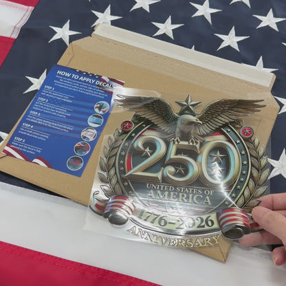 🔥 LIMITED TIME OFFER - 250th Anniversary United States Of America High Quality UV DTF 3D Decal