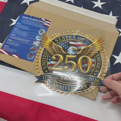 🔥 LIMITED TIME OFFER - USA Eagle Flag 250th Anniversary High Quality UV DTF 3D Decal