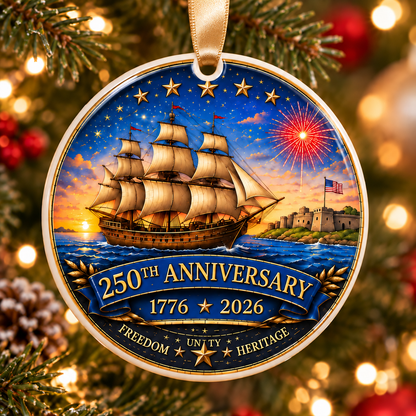 250 Anniversary Christmas Cerammic Ornament