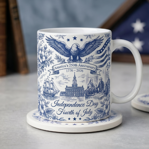Patriotic Semiquincentennial 1776-2026 Mug - 250 Years Anniversary Accent Mug