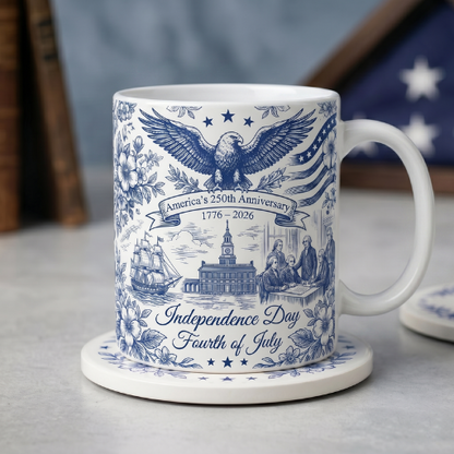 Patriotic Semiquincentennial 1776-2026 Mug - 250 Years Anniversary Accent Mug