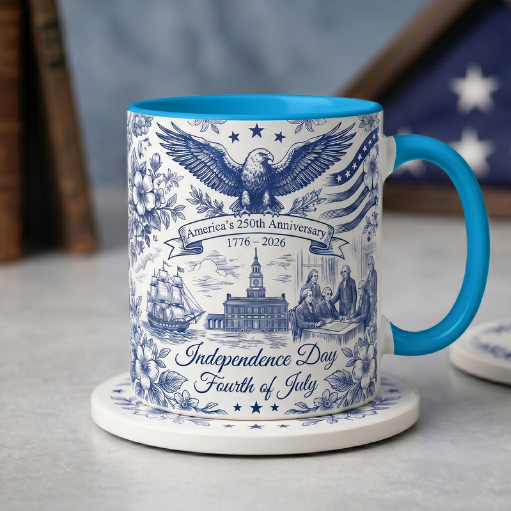 Patriotic Semiquincentennial 1776-2026 Mug - 250 Years Anniversary Accent Mug
